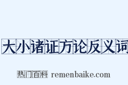 大小诸证方论反义词是什么意思的图片